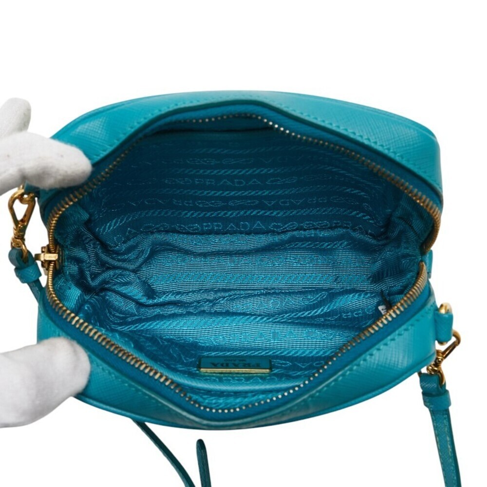 PRADA Blue Leather Shoulder Bag - Picture 9 of 13
